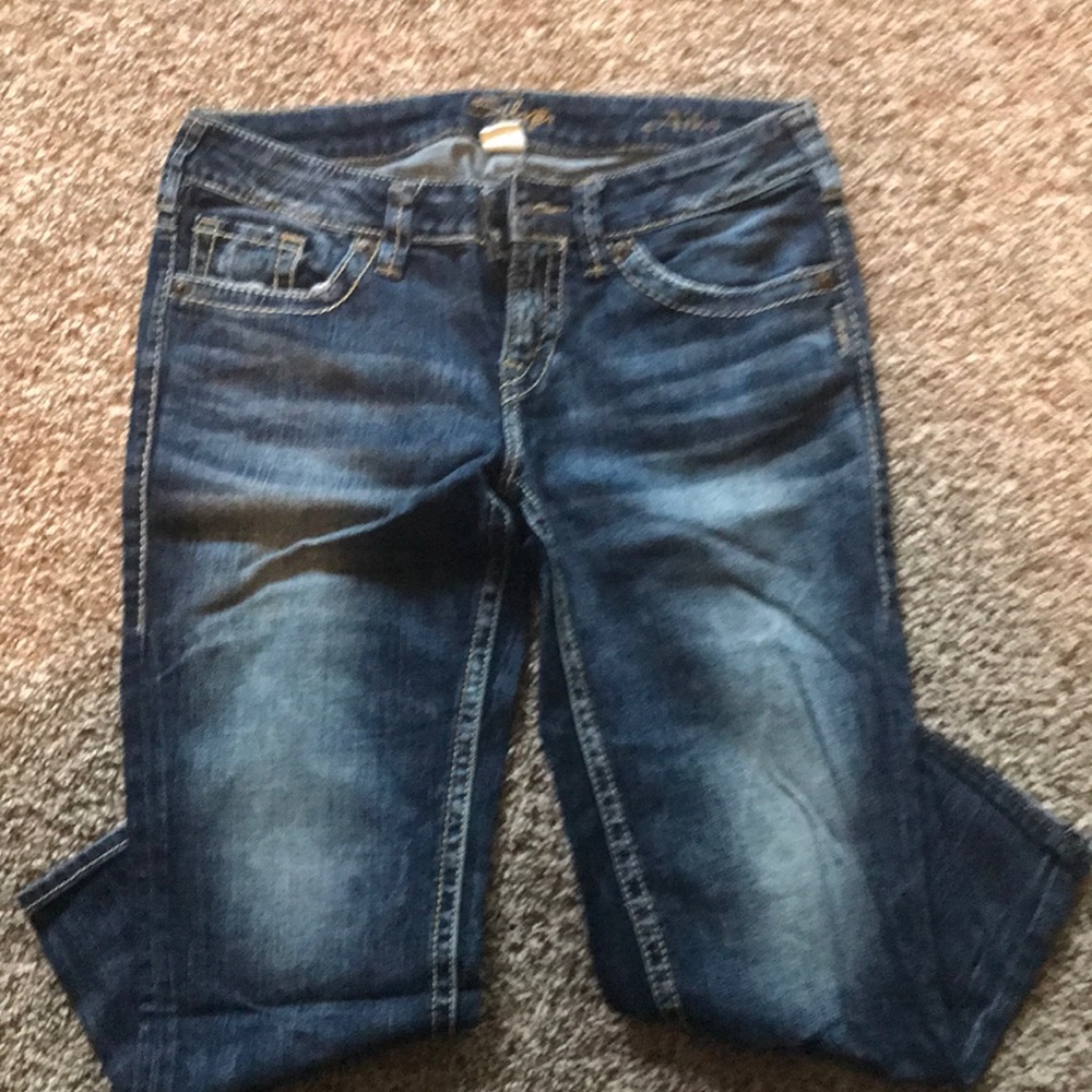 Silver Aiko crop jeans